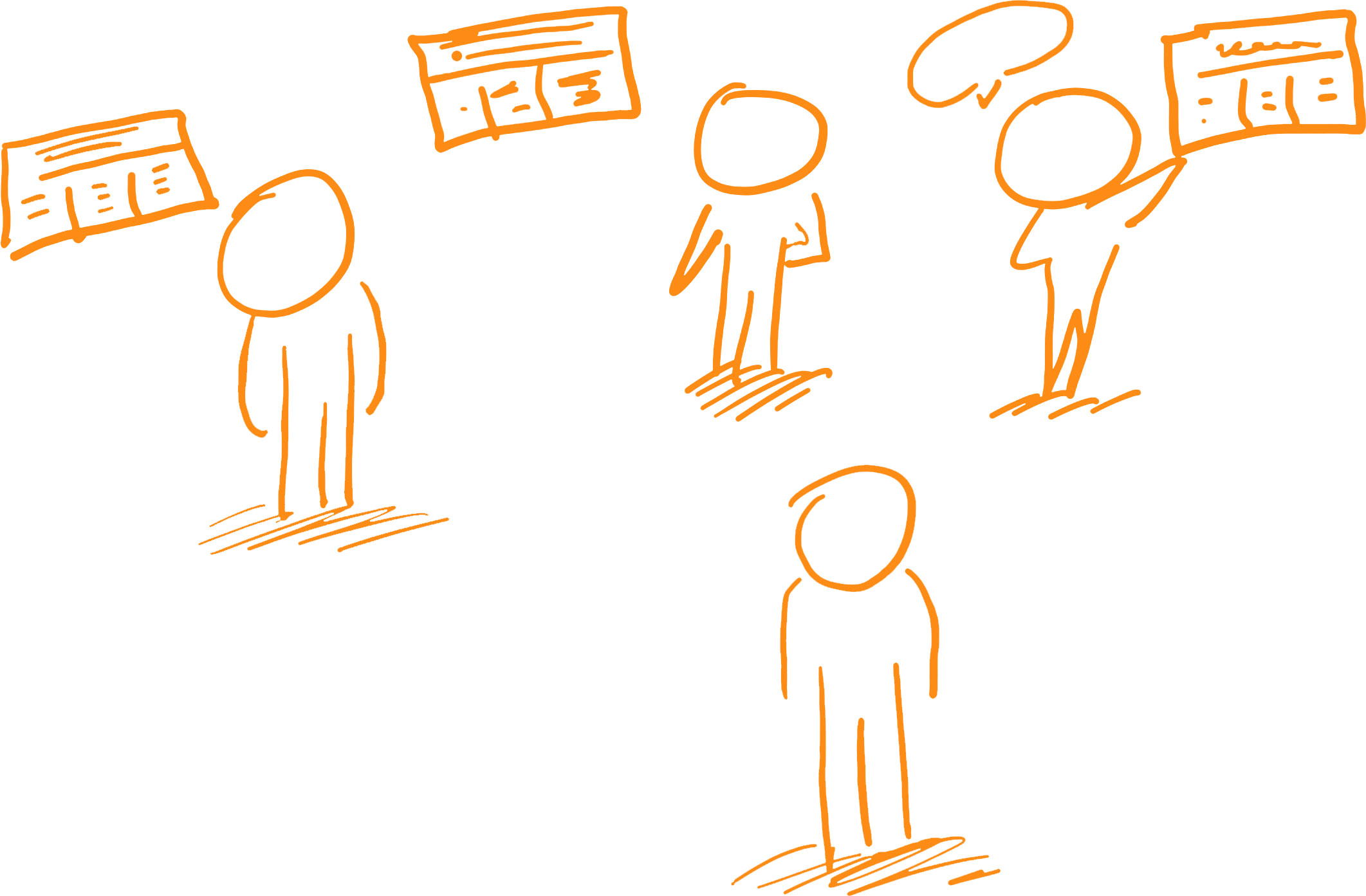 An illustrated depiction of Shift Positive Team session.